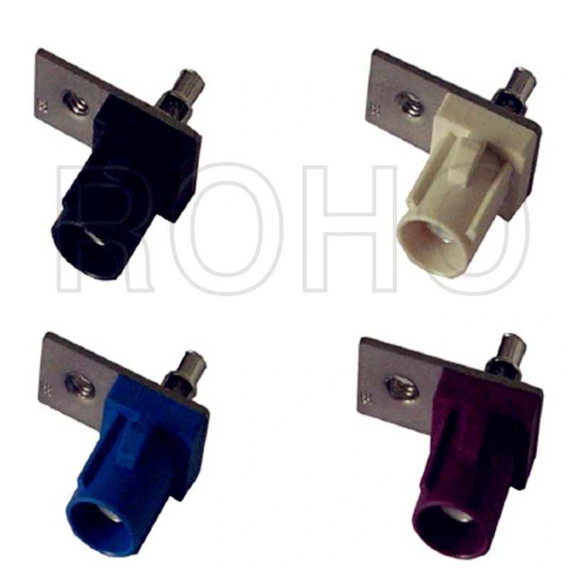 Right Angle Blue/Red/Pink/Gree Fakra RF Coaxial Connector for PCB Mount