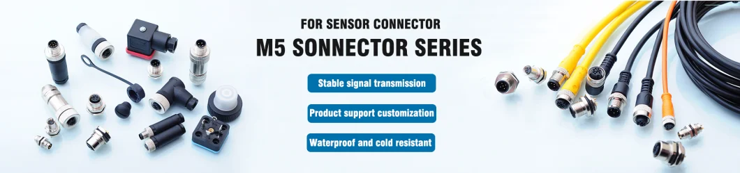 4hole M5 Sensor Panel Socket Waterproof Connector