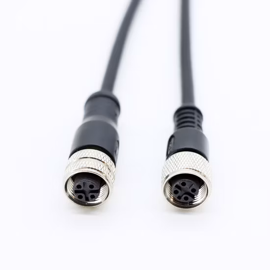 Signal Transmission Connector M12 4-Core Waterproof Aviation Plug M12 Double Head Cable