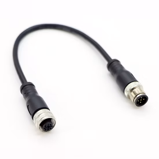 Signal Transmission Connector M12 4-Core Waterproof Aviation Plug M12 Double Head Cable