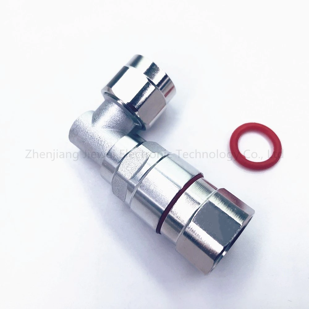 N Type Male Crimp Right Angle RF Connector for 1/2 Feeder Cable
