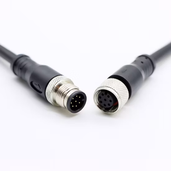Signal Transmission Connector M12 4-Core Waterproof Aviation Plug M12 Double Head Cable