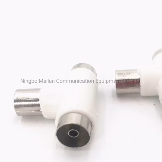T-Type Splitter Connector 3 Way Female to Two Female Plug RF Coaxial Connector