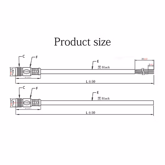 Sensor Connecting Line M12 Aviation Plug 5-Pin PUR Strip Line Male Female Butt Joint Waterproof Connector