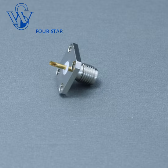 Long PTFE Flange 4 Hole RF Coaxial SMA Connector