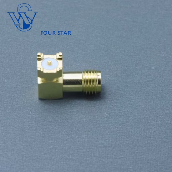 RF Coaxial SMA Female Right Angle Connector for PCB Mount