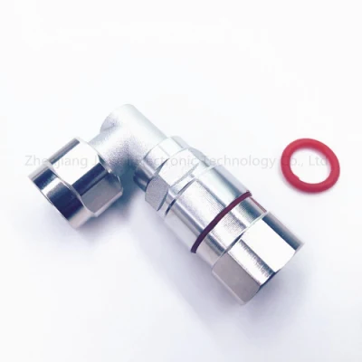 N Type Male Crimp Right Angle RF Connector for 1/2 Feeder Cable