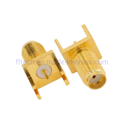 High Quality Vertical Type PCB Mount RF Coaxial Connector Gold-Plating SMA Connector